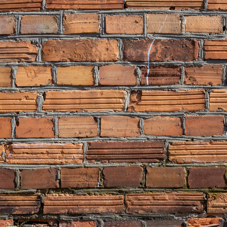 Background of old brick wall pattern textureの写真素材