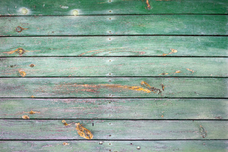 The old green wood texture with natural patterns.の写真素材