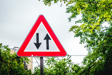 Priority traffic signの写真素材