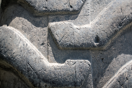 Close up shot to a used and scratched tractor tyre patternの写真素材