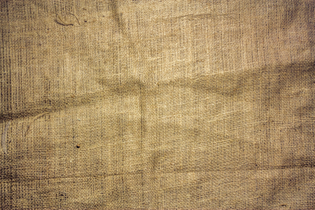 Empty burlap texture. Coffee sack material textureの写真素材