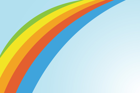 Rainbow colors on a pale blue backgroundの写真素材