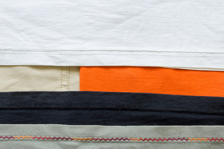 Clothing Fabric Texture Background. Top View of Cloth Textile Surface. Text Spaceの写真素材