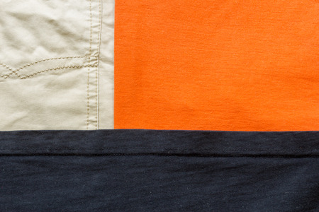 Clothing Fabric Texture Background. Top View of Cloth Textile Surface. Text Spaceの写真素材