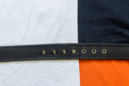 Clothing Fabric Texture Background. Top View of Cloth Textile Surface. Text Spaceの写真素材