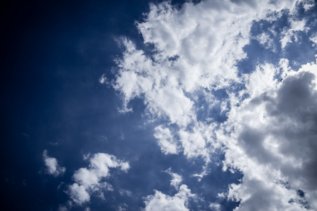 Beautiful dramatic sky with clouds. Storm formation.の写真素材