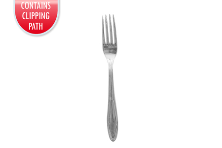 Fork isolated on white with clipping or working pathの写真素材
