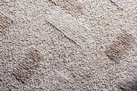 Black and white image of a fluffy carpet made from cottonの写真素材