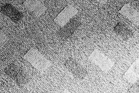 Black and white image of a fluffy carpet made from cottonの写真素材