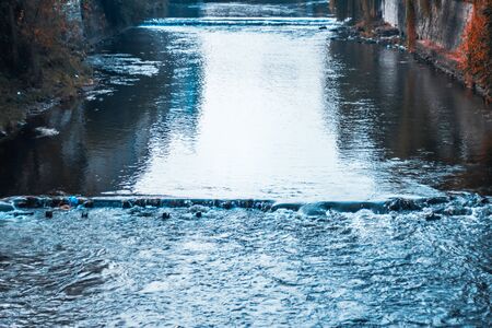 City with very small river. Global thirst conceptの写真素材