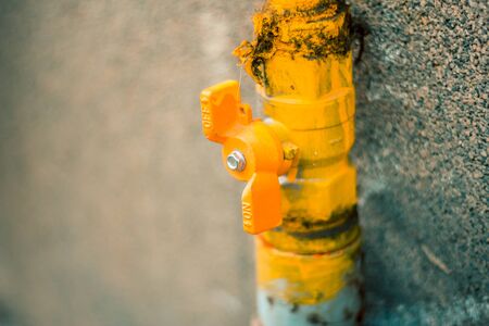 Valve to turn on or of the consumption of gas in your homeの写真素材