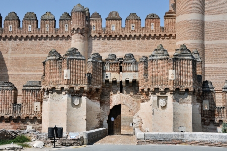 Castillo de Coca towers, Segovia, Spainのeditorial素材