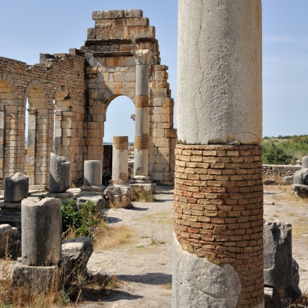 Volubilis is the best preserved Roman site in Morocco. It was declared a UNESCO World Heritageのeditorial素材
