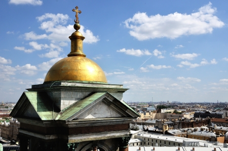 Aerial view of Saint Petersburg from St  Isaacの写真素材