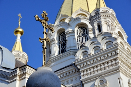 Cross of Pokrov (Protection of the Blessed Virgin Mary) - main Orthodox temple in Sevastopol,...