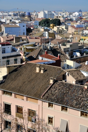 Old buildings in Valencia, Spainのeditorial素材