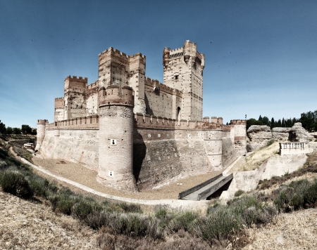 Panorama of Ancient Castle of La Mota, Valladolid, Spainのeditorial素材