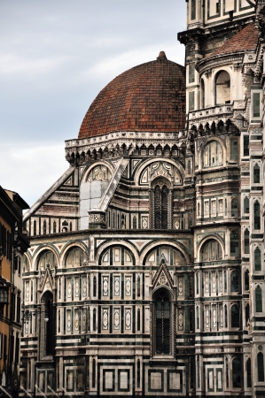 Domes of Cathedral Santa Maria del Fiore, Florence, Italyの写真素材