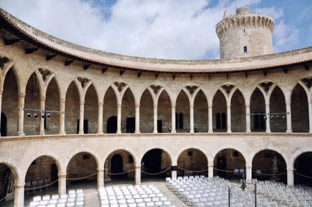 Interior of Bellver Castle in Palma de Majorca, Spainのeditorial素材