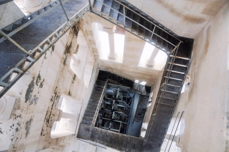 Interior of tower of Diocletian Palace in Split, Croatia