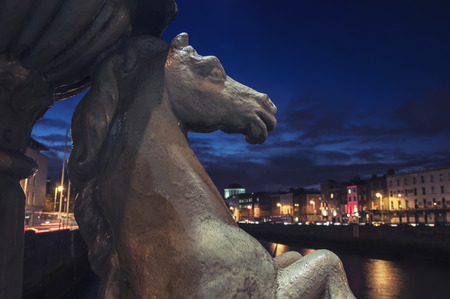 Horse sculpture in Dublinの写真素材