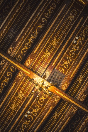 NESVIZH, BELARUS - DECEMBER 19, 2015: Interiors of the castle of the Radziwill family.  Beautifully...