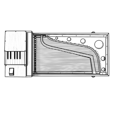clavichord gusliのイラスト素材