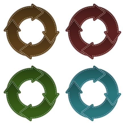 stitched round diagramのイラスト素材