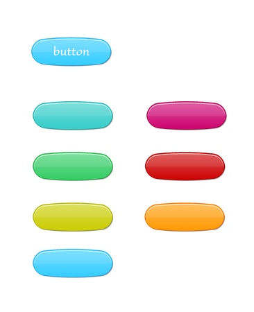 oval button setのイラスト素材