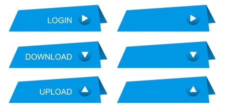 blue button setのイラスト素材