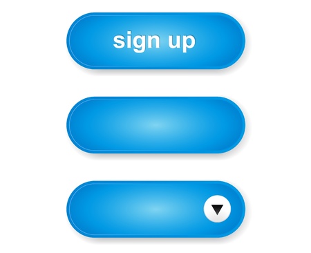 blue buttons setのイラスト素材