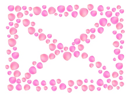 Pink petal envelope modern mosaic graphic symbol のイラスト素材