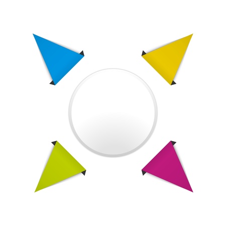 color cycle diagram illustration with color arrows のイラスト素材