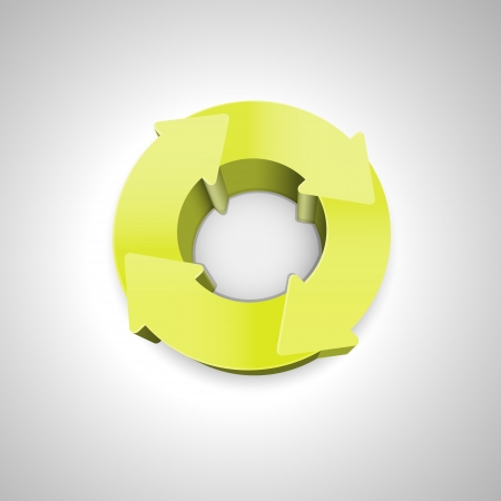 Green option cycle diagram made out of blank arrows ready for your text   cycle diagramのイラスト素材