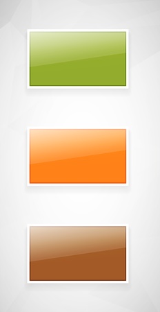 Stylish spring set of three blank labels   glossy rectangle buttonのイラスト素材