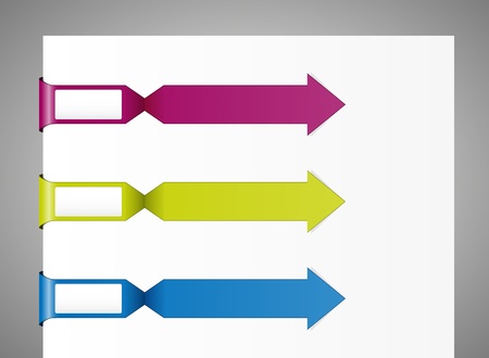 Set of three stylish arrows with blank tagのイラスト素材