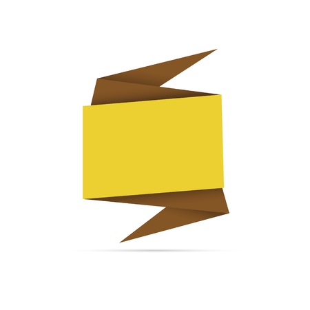 The abstract blank origami style label ready for your text   origami style labelのイラスト素材
