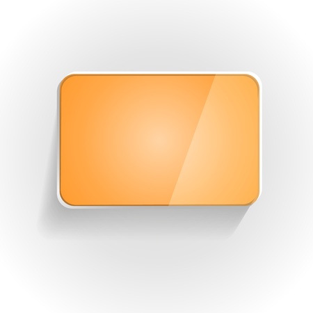 The blank orange rectangle button with round corners   The glossy button   The buttonのイラスト素材