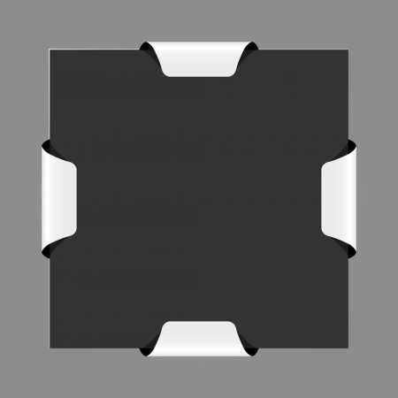 The blank black template with four white tags   The template with four tags   The black square templateのイラスト素材