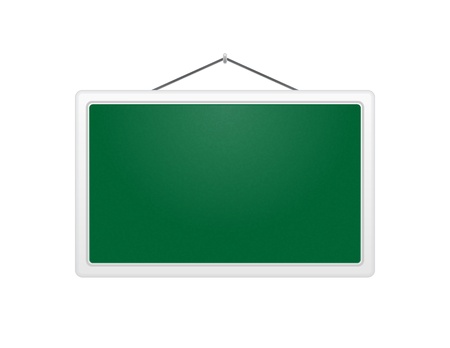 The blank green hanging board with white frameのイラスト素材