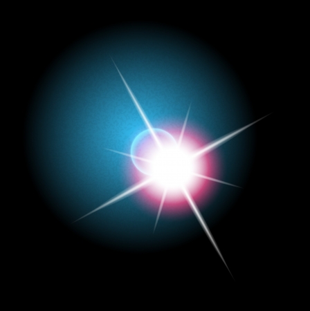 The abstract background made out of star surrounded by pink and blue lightのイラスト素材