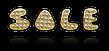 The sale sign in luxury style with diamondsのイラスト素材