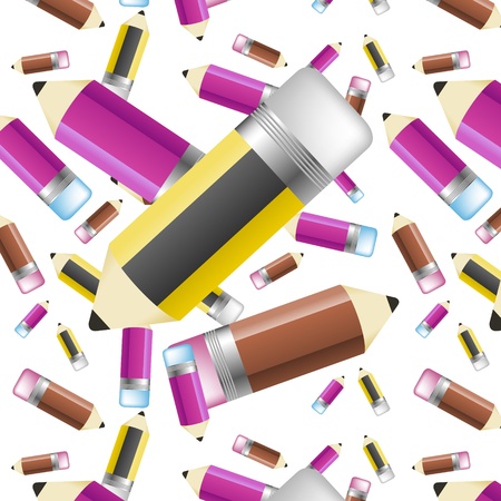 The seamless pattern made out of various color pencilsのイラスト素材