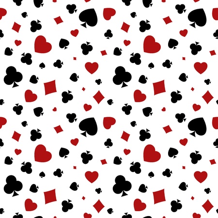 The seamless pattern made out of playing cards symbolsのイラスト素材