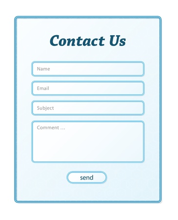 The simple contact form in blue colorのイラスト素材