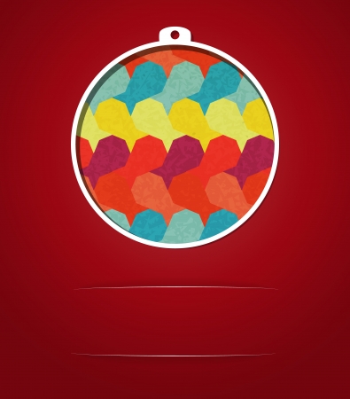 The Xmas greeting card with stylish Xmas ballのイラスト素材