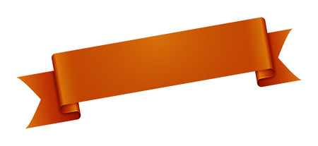 The dark orange blank ribbon ready for your textのイラスト素材