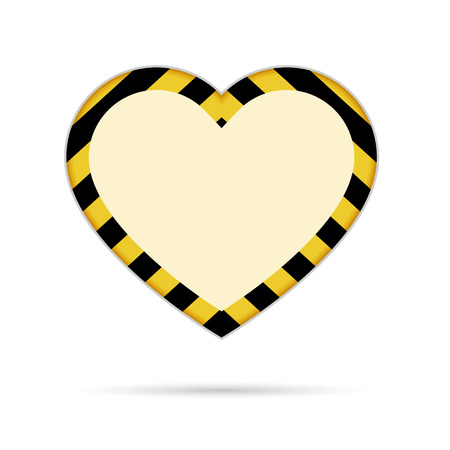 The blank heart with  under construction  strokeのイラスト素材