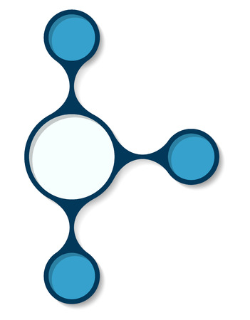 The infographic template made out of four blue ballsのイラスト素材