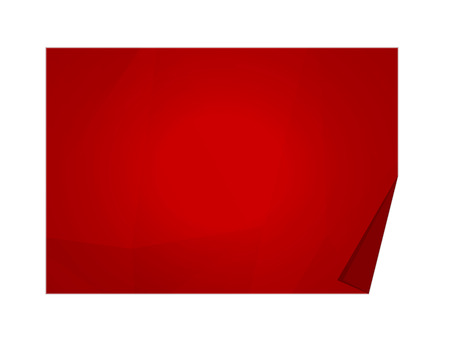 The blank red rectangular banner with folded cornerのイラスト素材